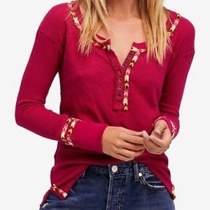 Free People Henley Thermal shirt